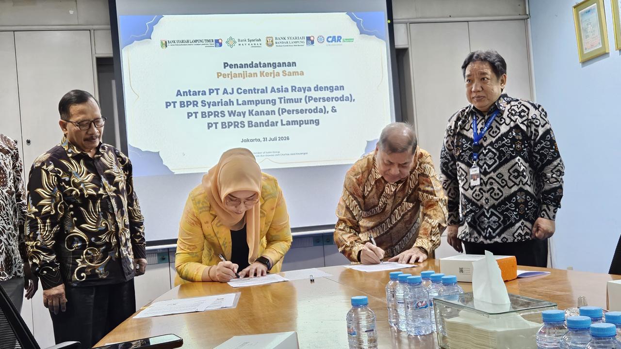 BPRS Way Kanan Perseroda Teken MoU dengan PT AJ Central Asia Raya Syariah Hadirkan Perlindungan Asuransi Jiwa Nasabah